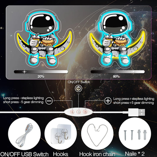 Astronaut Neon LED decoration